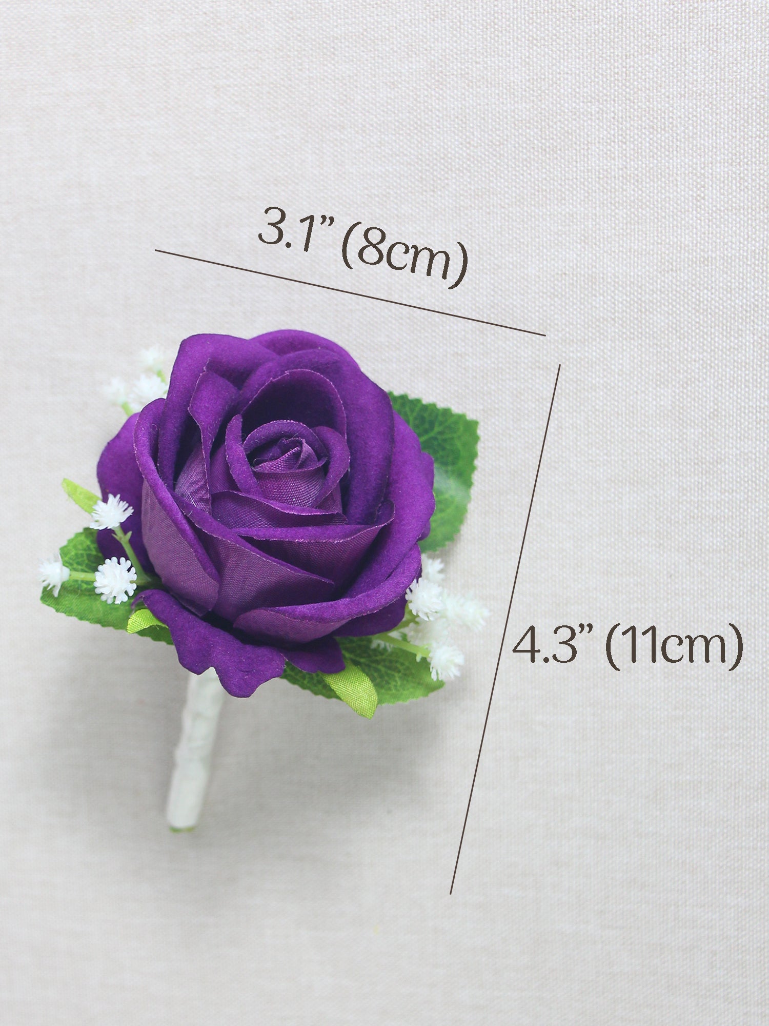 Dark Purple Boutonniere - Rinlong Flower