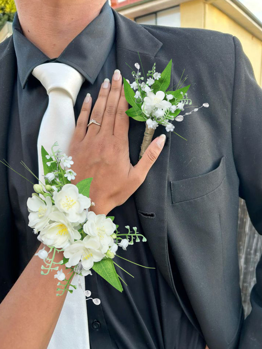 Corsage and Boutonniere Set Lily of the Valley - Rinlong Flower