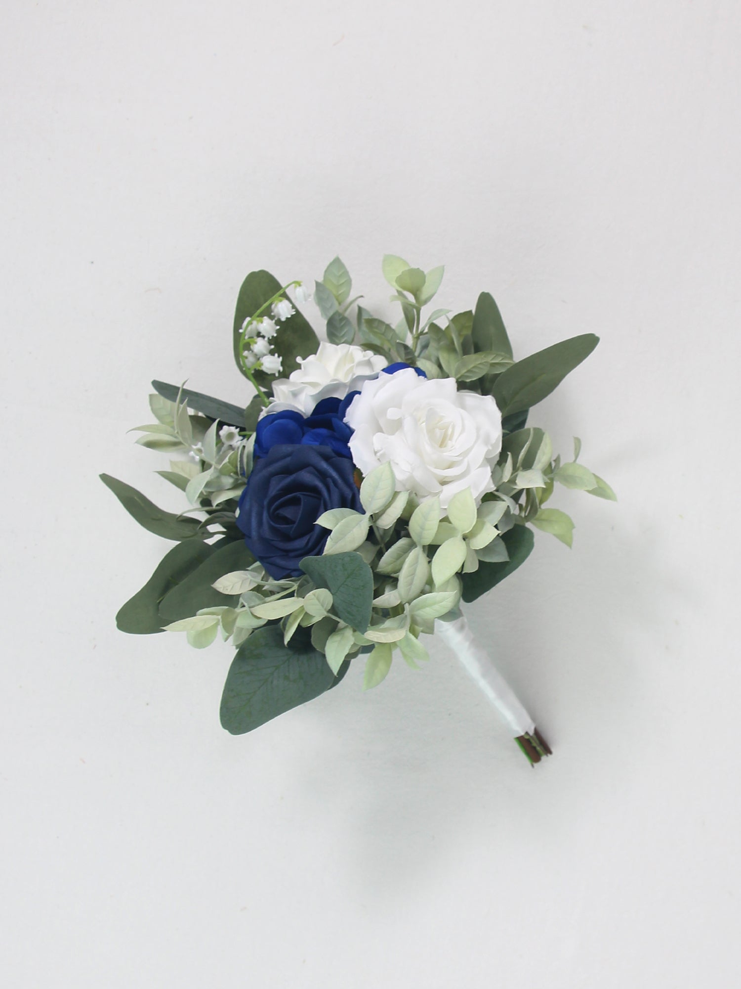 7.5 inch wide Navy Blue Bridesmaid Bouquet