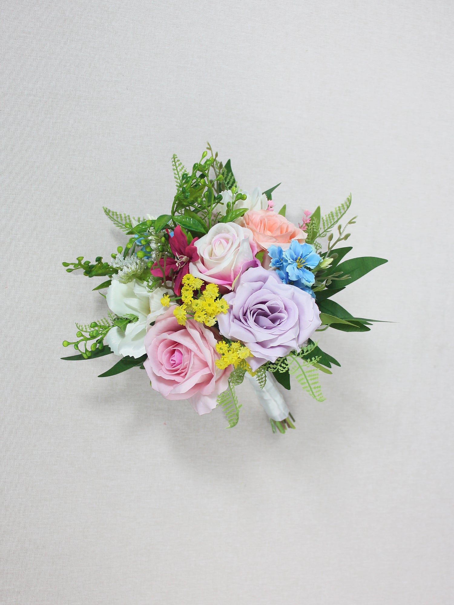 7.8 inch wide Spring Pastels Bridesmaid Bouquet - Rinlong Flower