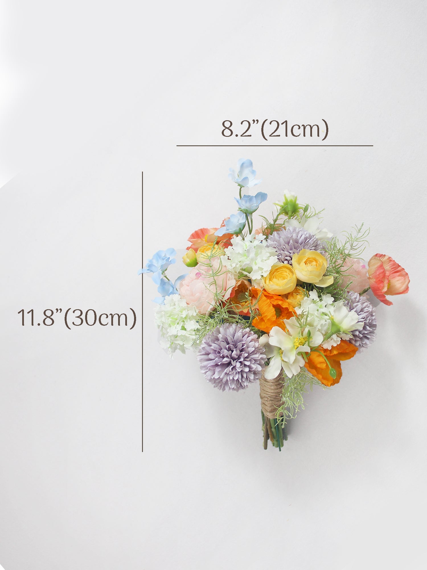 8.2 inch wide Spring Pastels Bridesmaid Bouquet - Rinlong Flower