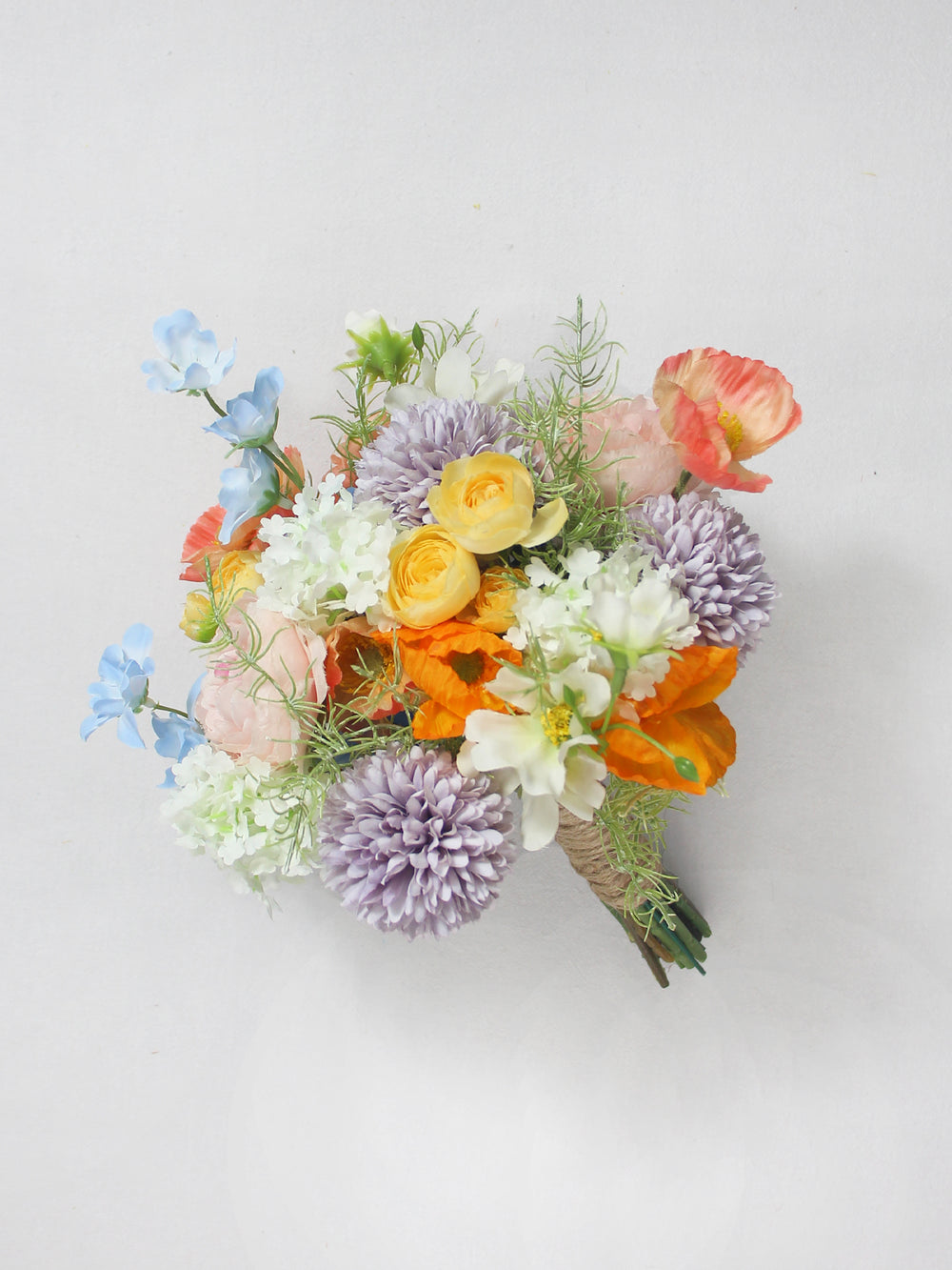 8.2 inch wide Spring Pastels Bridesmaid Bouquet - Rinlong Flower
