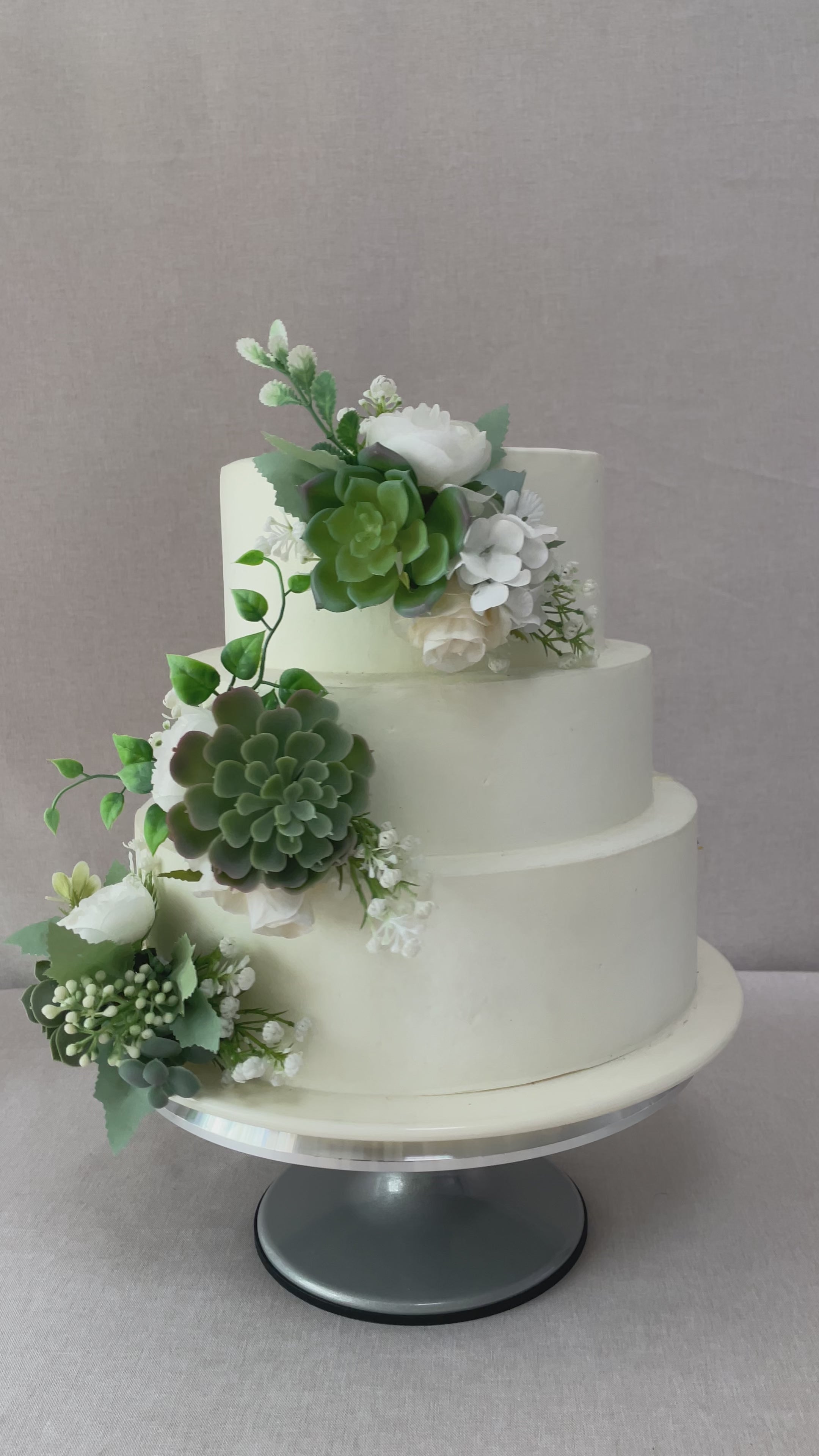 3Pcs Succulents Cake Flowers Set