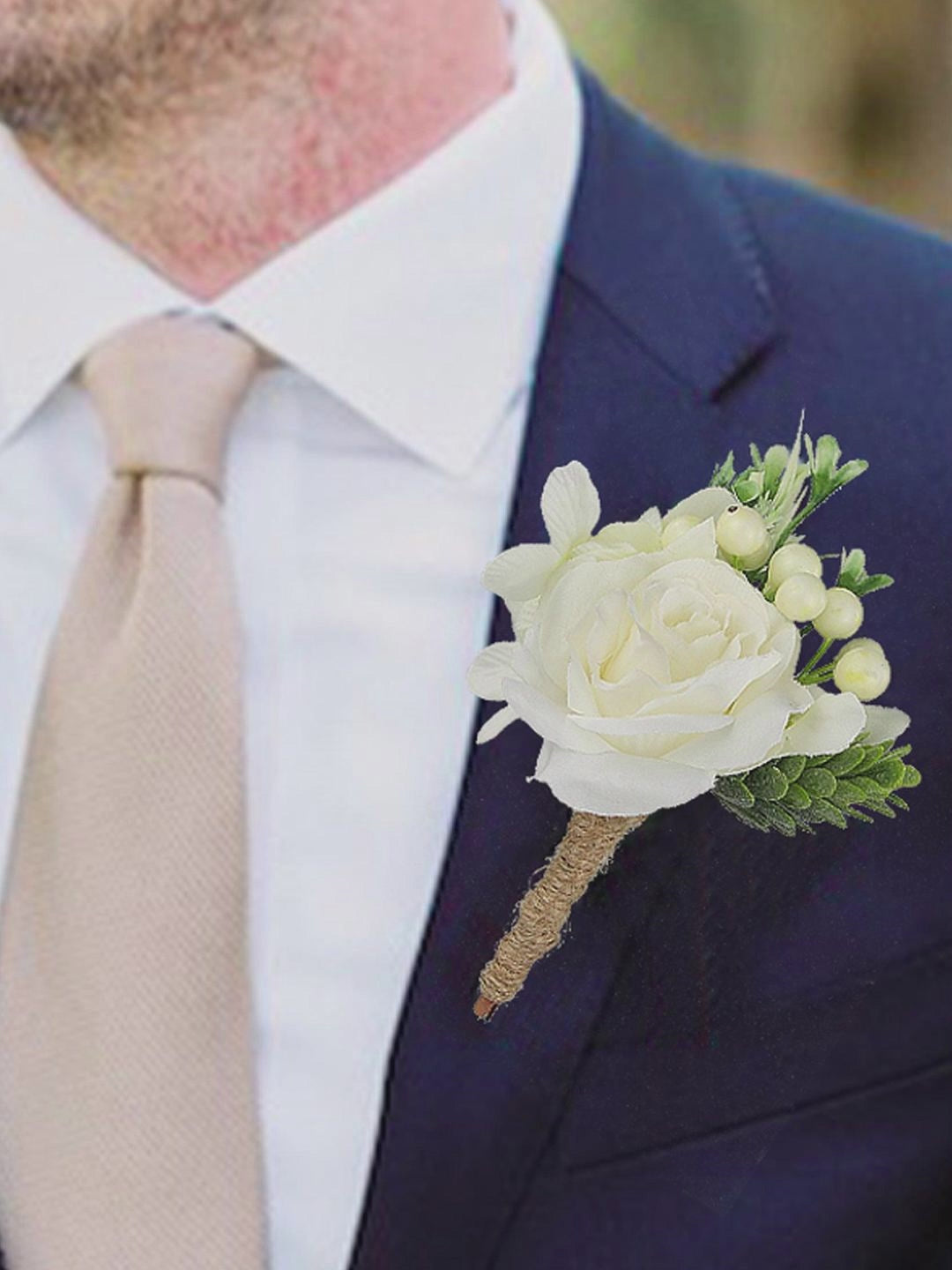 Boutonnières Blanc Crème