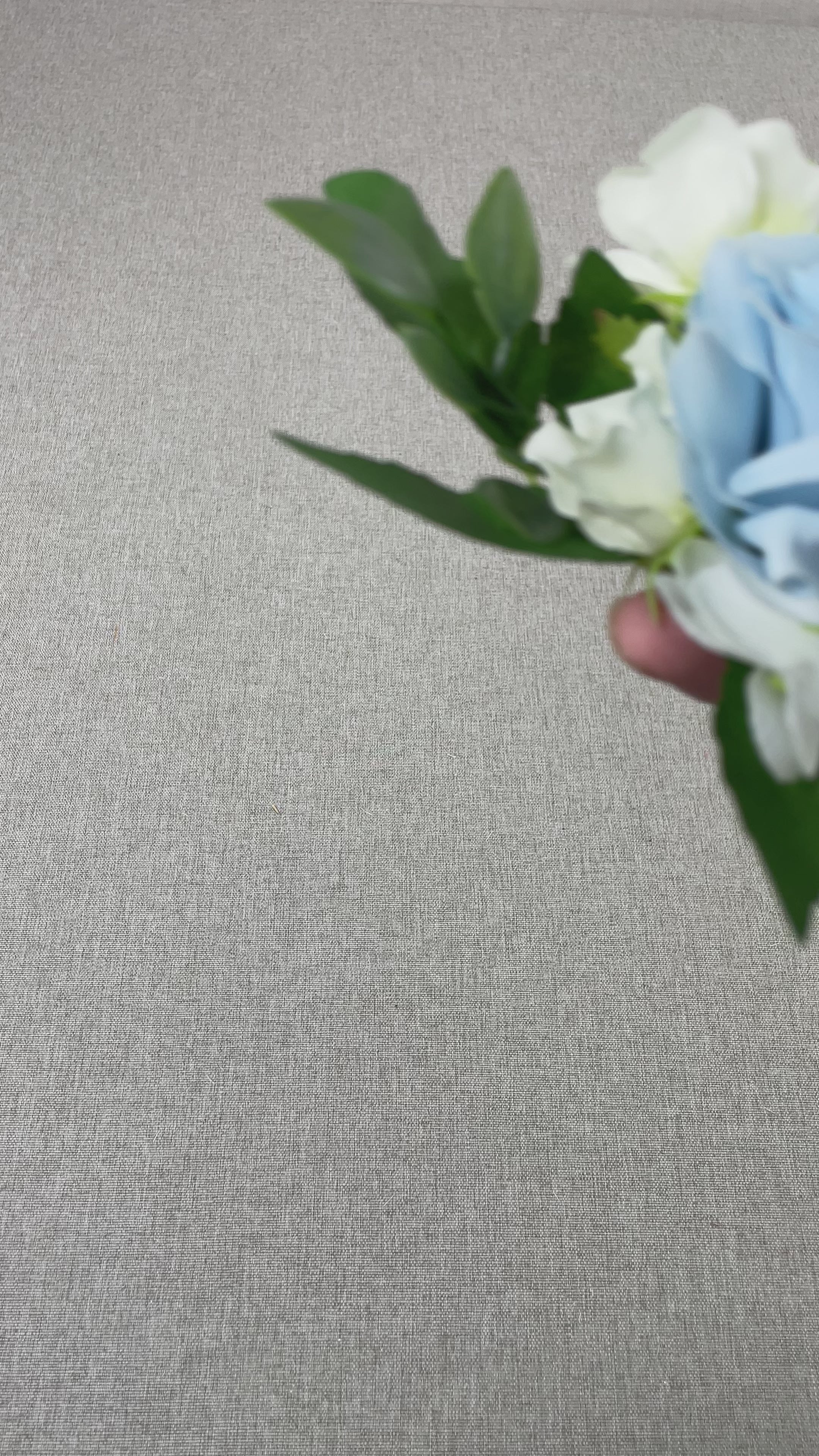 3Pcs White & Baby Blue Cake Flowers Set