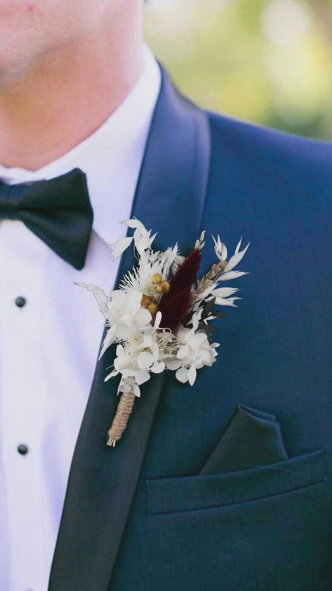6Pcs Assorted Dried Flower Boutonnieres