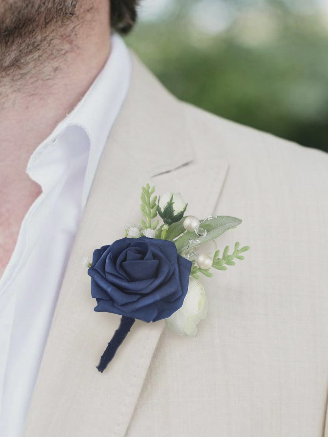 Boutonniere Navy Blue