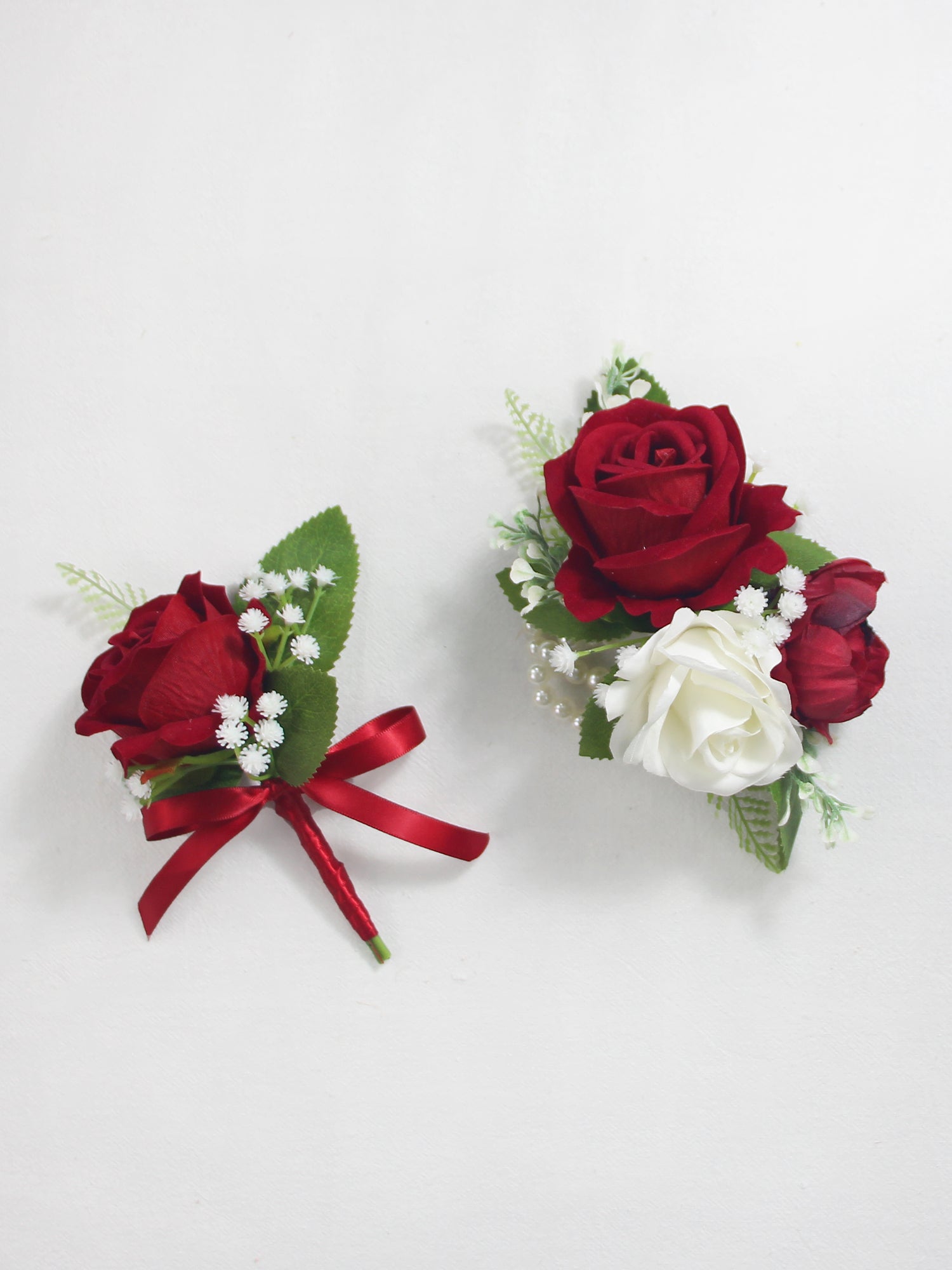 Corsage and Boutonniere Set Red - Rinlong Flower