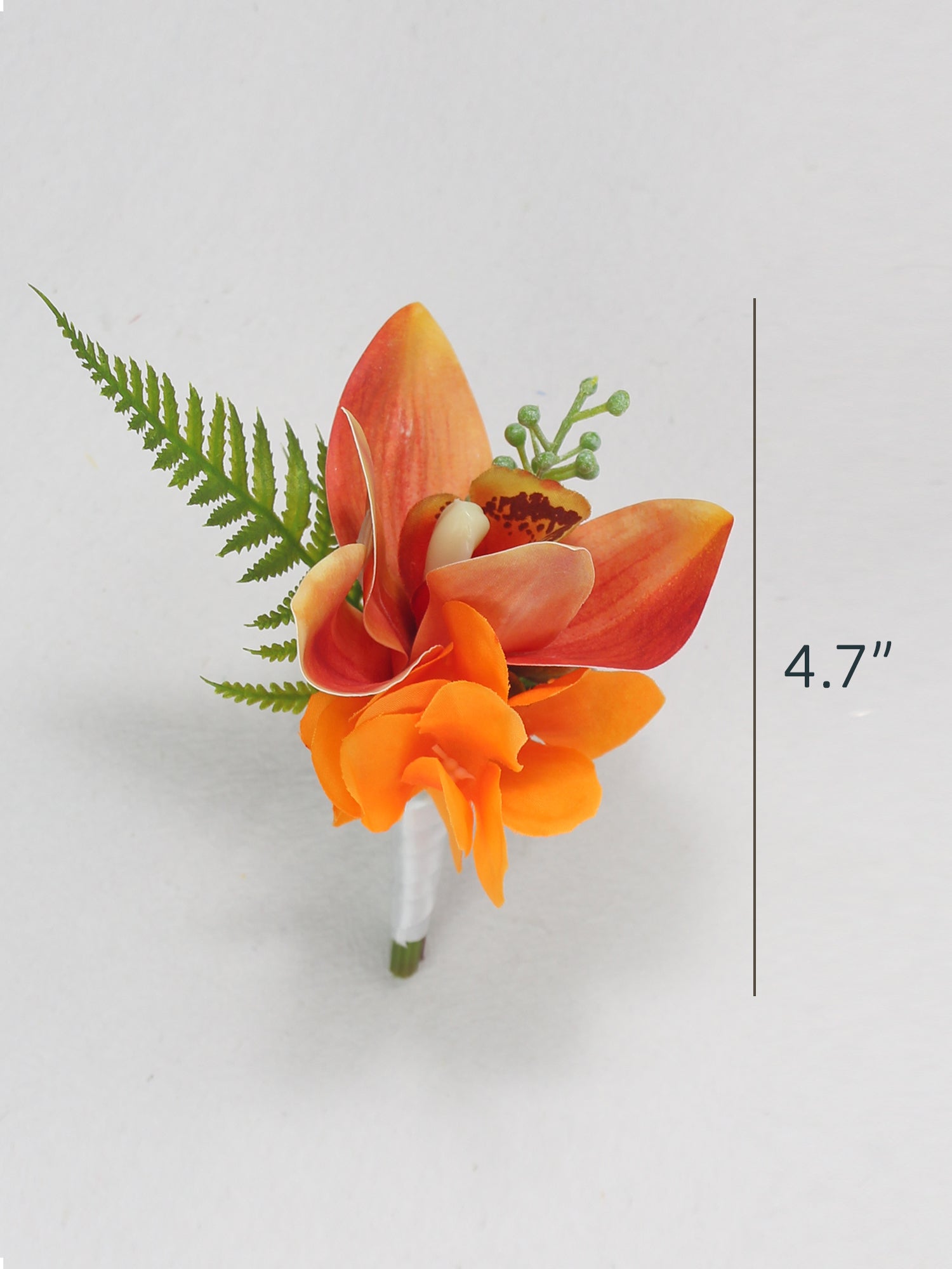 Boutonniere Tropical Orange Orchid