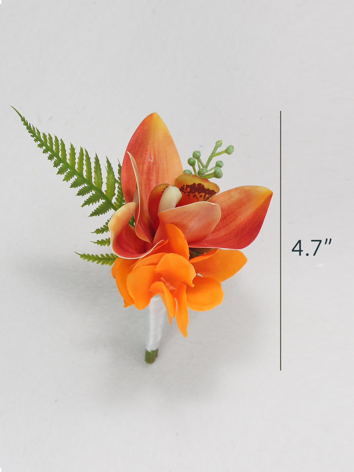 Boutonniere Tropical Orange Orchid - Rinlong Flower