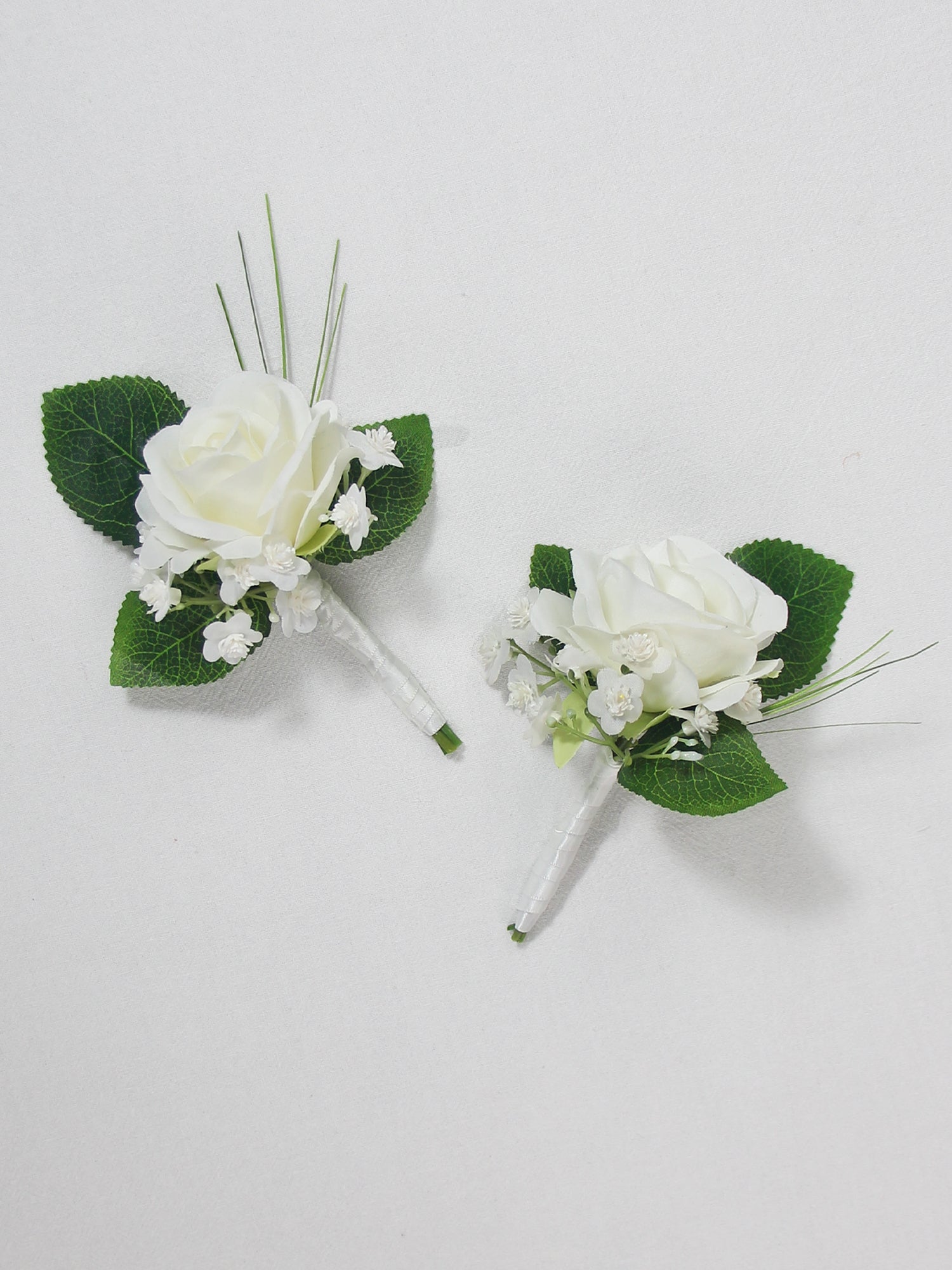 White Rose Boutonniere - Rinlong Flower