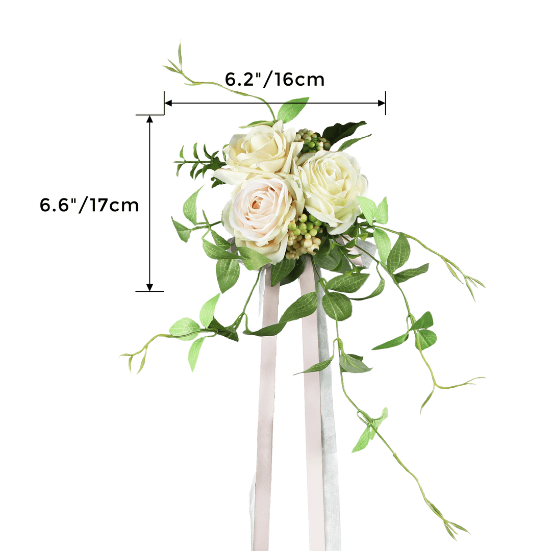 Blush & Cream Aisle Flower Arrangement