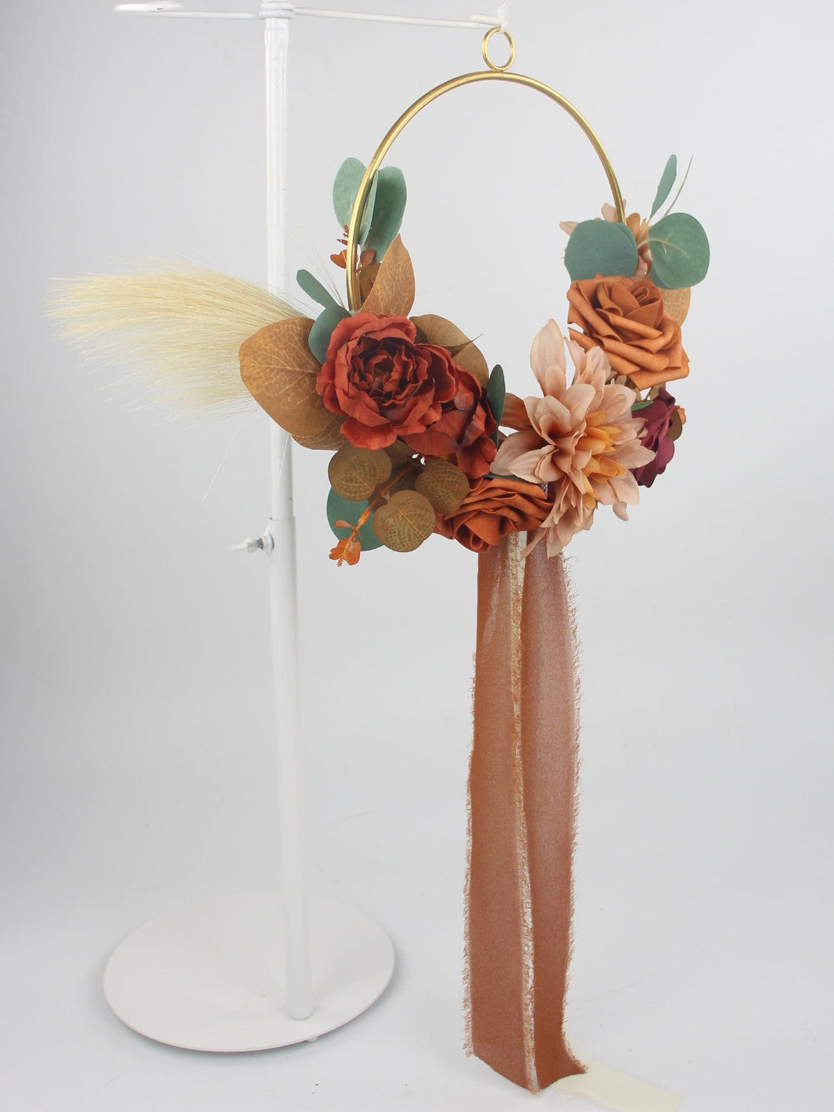 Terracotta Floral Hoop Bridesmaid Bouquet - Rinlong Flower